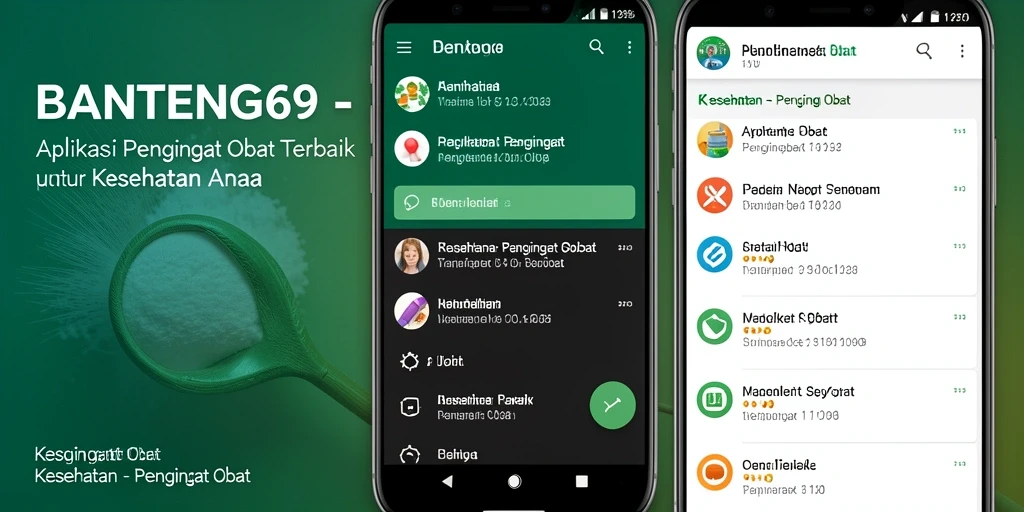 Tampilan antarmuka BANTENG69 untuk pengingat obat yang user-friendly.