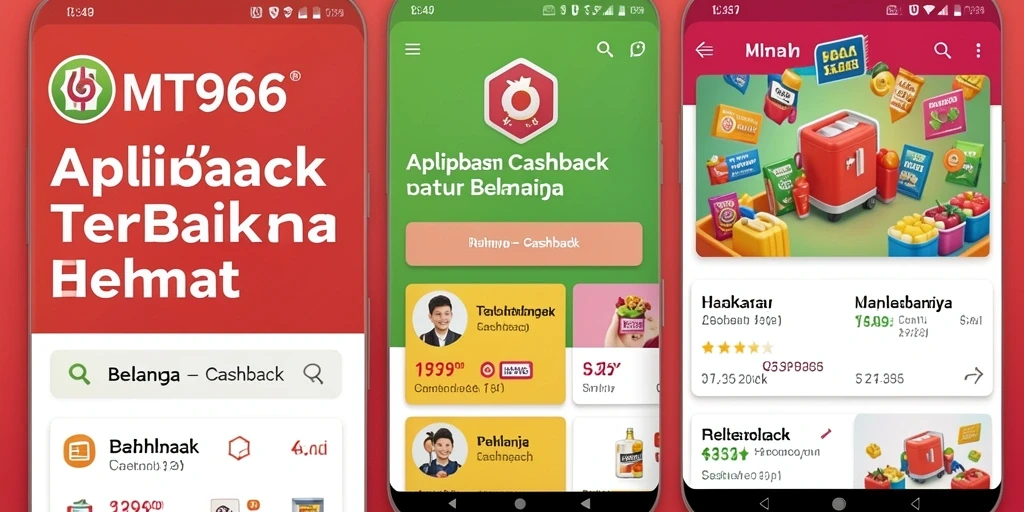 Tampilan antarmuka pengguna aplikasi MT966 untuk fungsi Cashback.