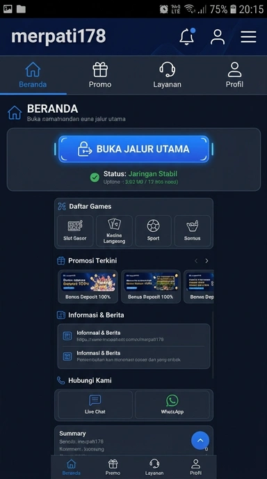 Tampilan link alternatif merpati178