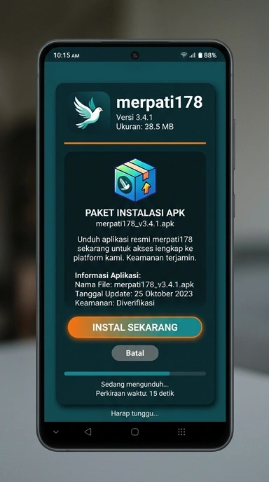 Tampilan halaman APK merpati178