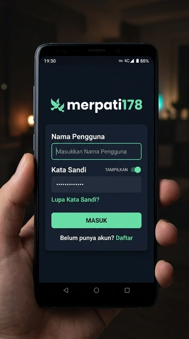 Tampilan halaman login merpati178